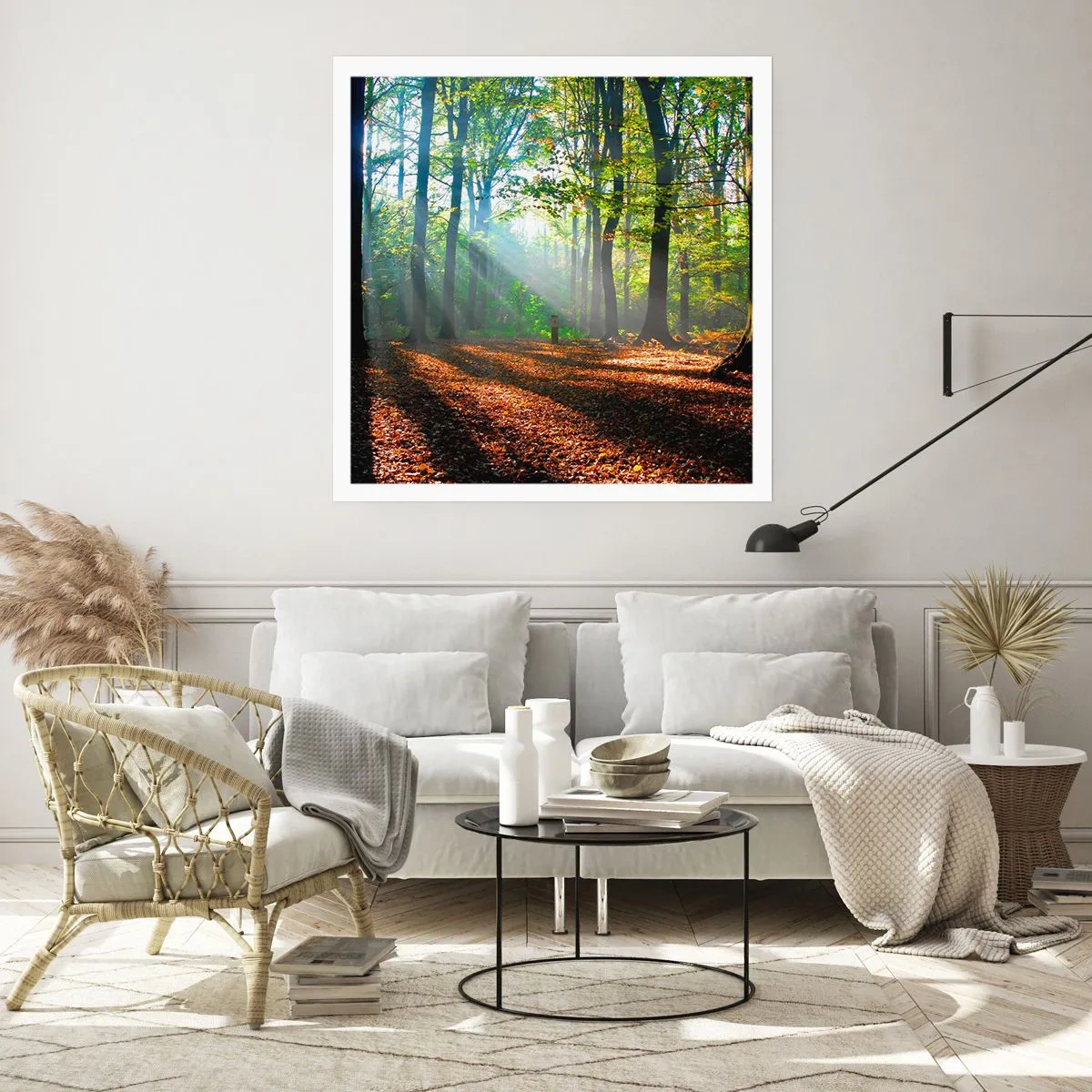 Plagát - Svetlá a tiene - 50x50 cm