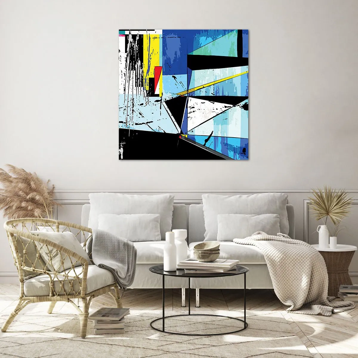 Obraz na skle - Pozerať sa na svet z uhla… - 50x50 cm