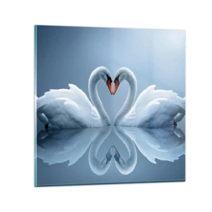 Obraz na skle - Čas na lásku - 60x60 cm