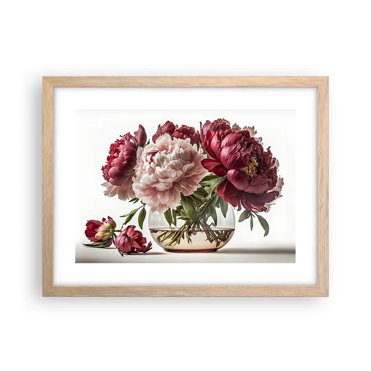 Plagát v ráme zo svetlého duba - V plnom rozkvete krásy - 40x30 cm