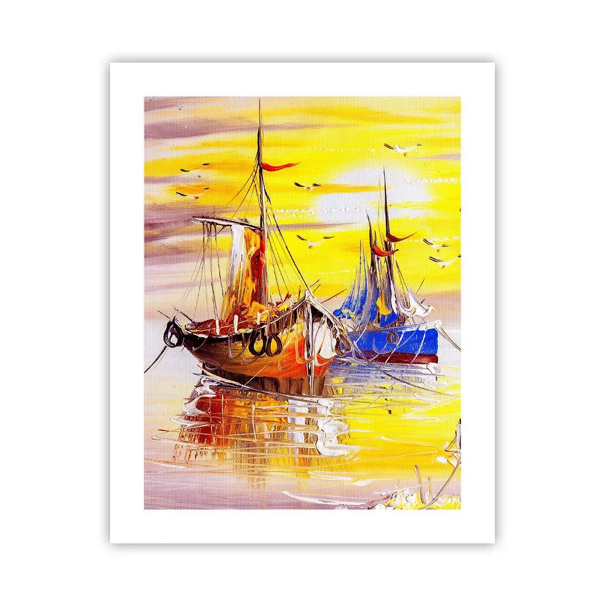 Plagát - Zaslúžený odpočinok v prístave - 40x50 cm