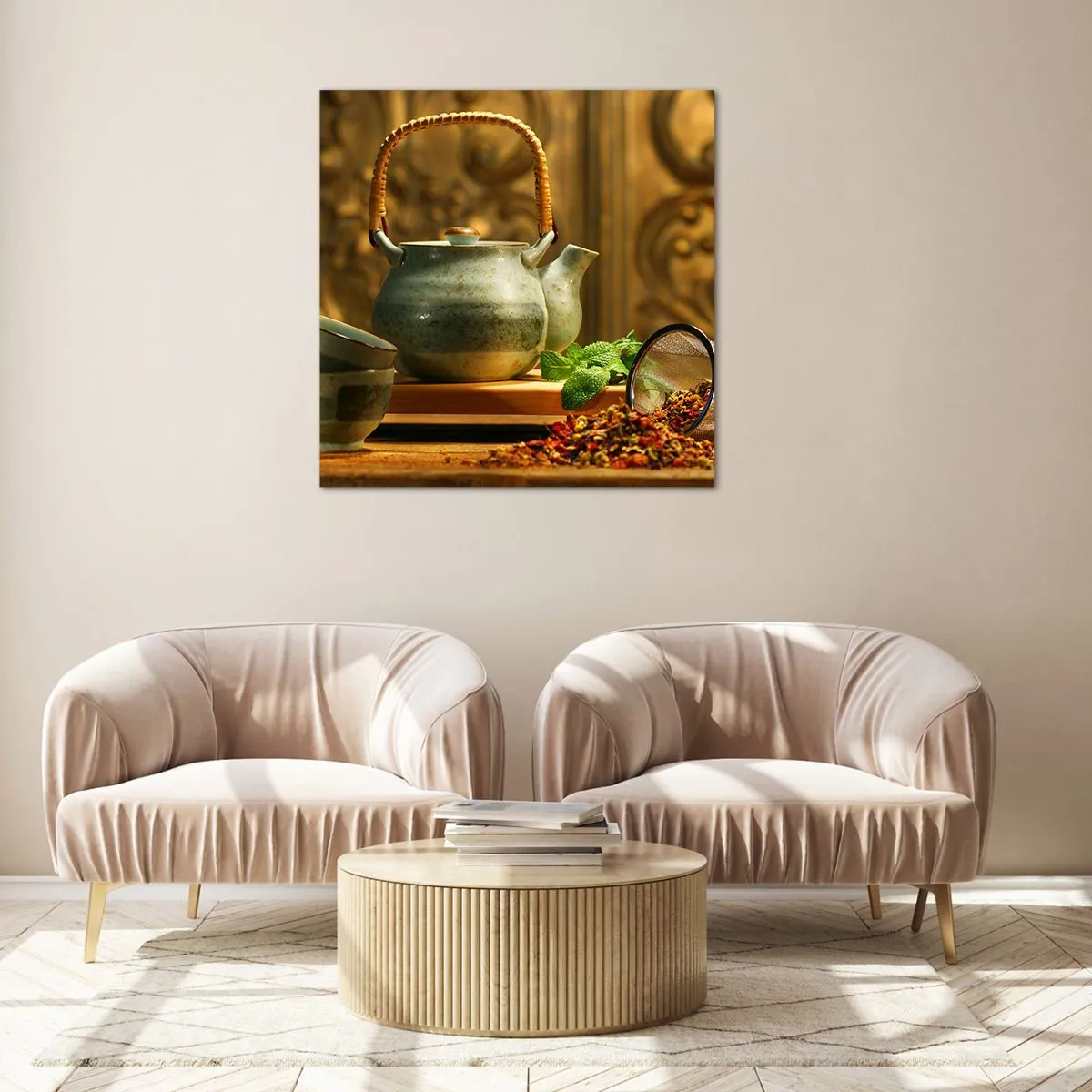 Obraz na skle - Traktát o pití čaju - 60x60 cm