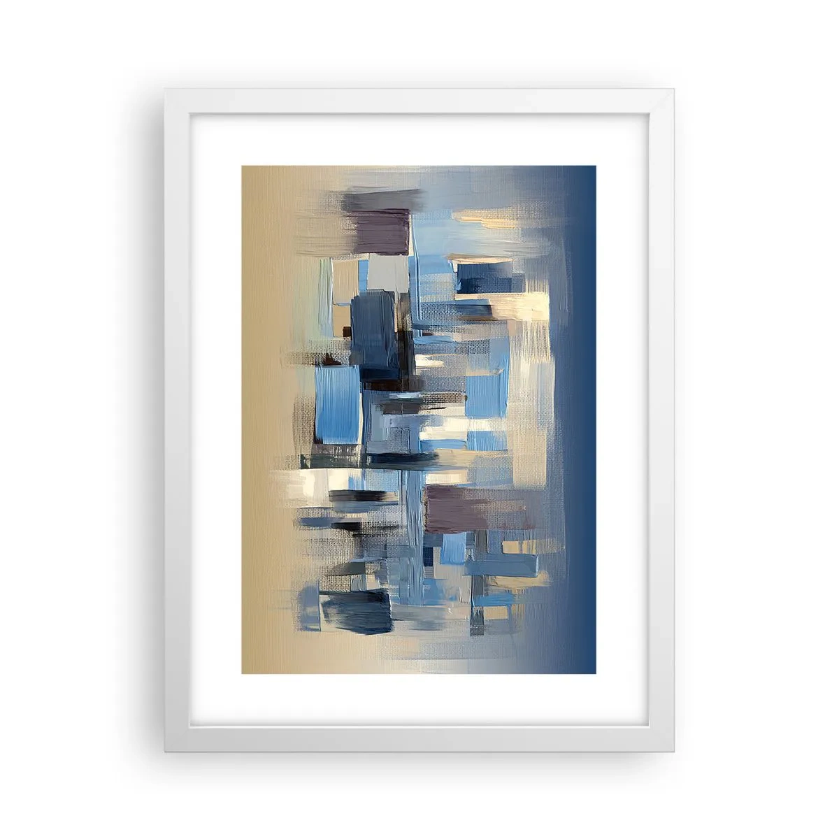 Plagát v bielom ráme - Modrá konštrukcia - 30x40 cm