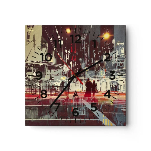 Nástenné hodiny - Veľkomestská doprava - 40x40 cm