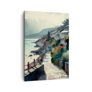 Obraz na plátne - Stredomorské mestečko - 50x70 cm
