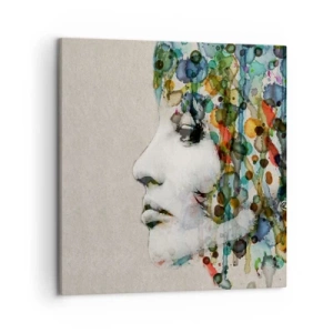 Obraz na plátne - Vynorila sa zo šedej - 50x50 cm