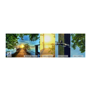 Vzorka fototapety Premium Canvas - Západ pri vode - Krajina, Jazero, Plachetnica - 100x30 cm