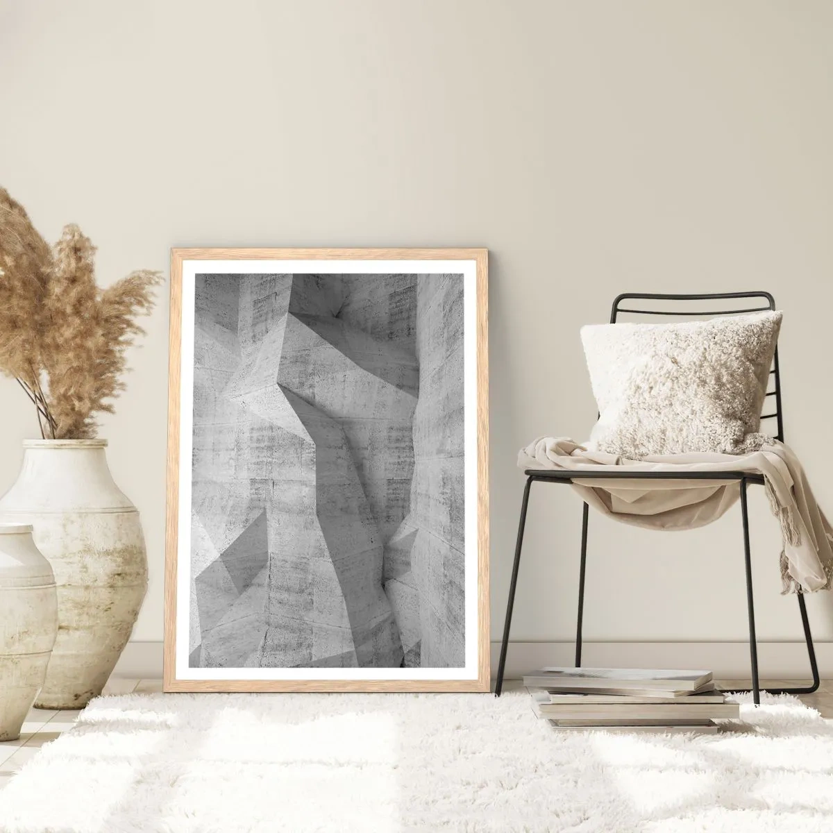 Plagát v ráme zo svetlého duba - Skutočná výzva - 61x91 cm