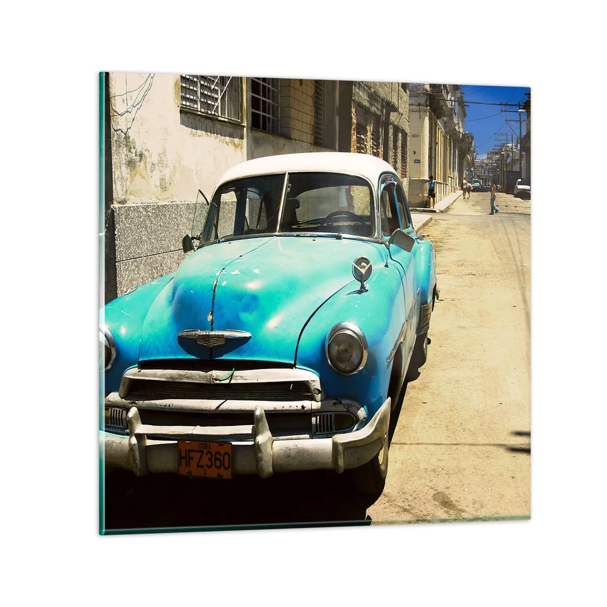 Obraz na skle - Evviva Cuba! - 30x30 cm