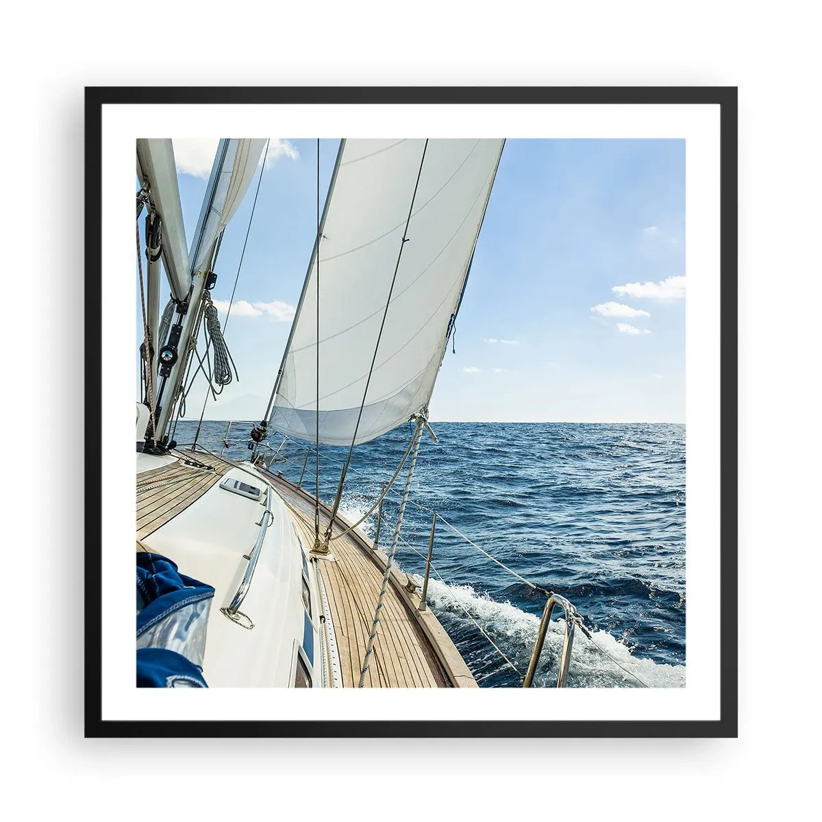 Plagát v čiernom ráme - Ahoj, dobrodružstvo - 60x60 cm