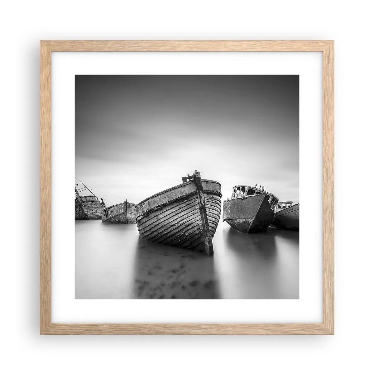 Plagát v ráme zo svetlého duba - Už iba spomienky... - 40x40 cm