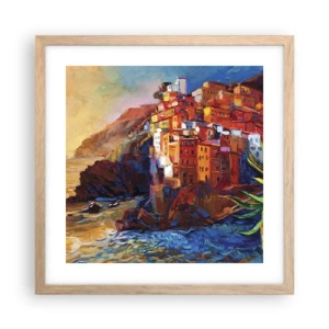 Plagát v ráme zo svetlého duba - Taliansky nádych - 40x40 cm