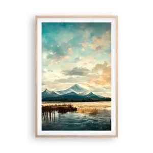 Plagát v ráme zo svetlého duba - Pod ochranou neba - 61x91 cm