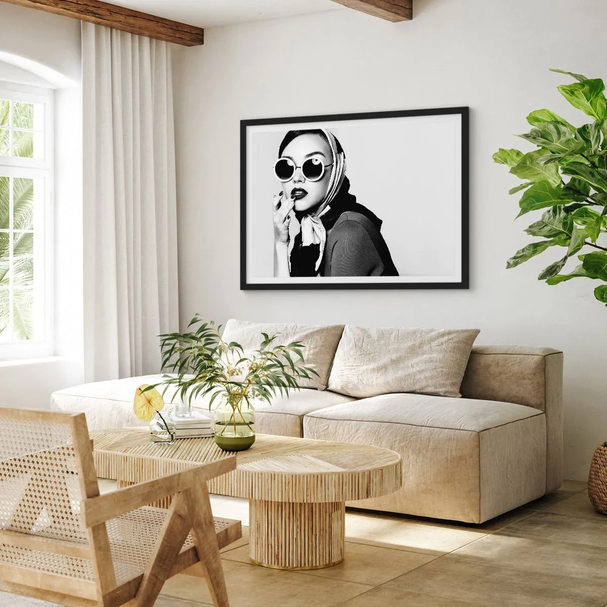 Plagát v čiernom ráme - Pozdravy zo 60. rokov - 70x50 cm
