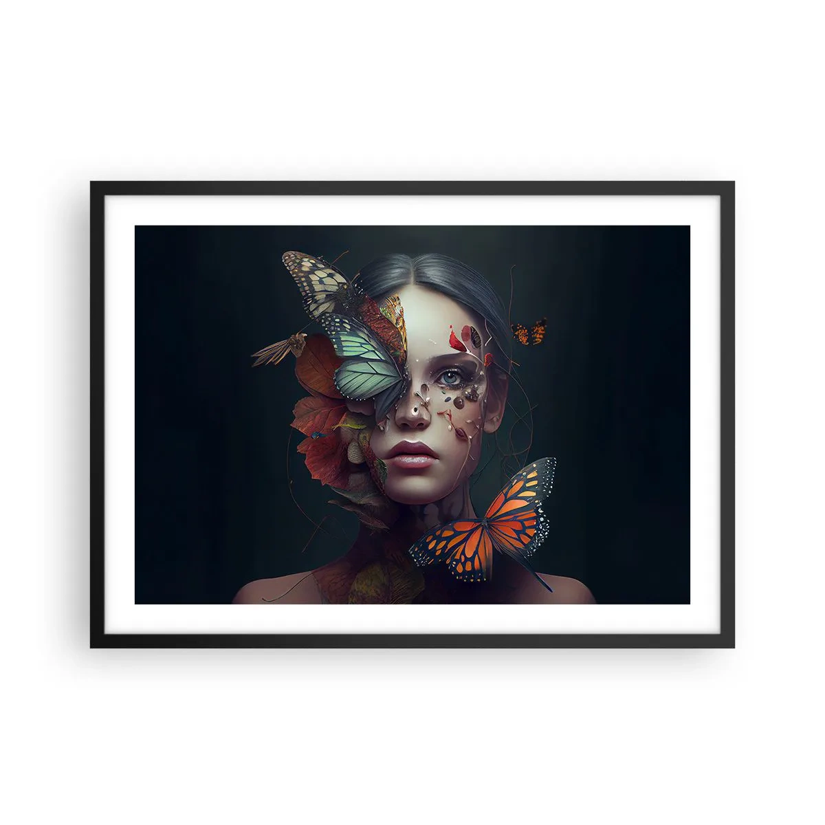 Plagát v čiernom ráme - Nádherná metamorfóza - 70x50 cm