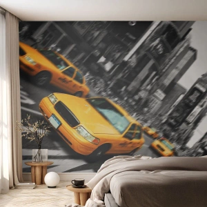 Fototapeta Premium Canvas - Newyorské kvapky slnka - Mesto, Ney York, Taxi - 100x70 cm