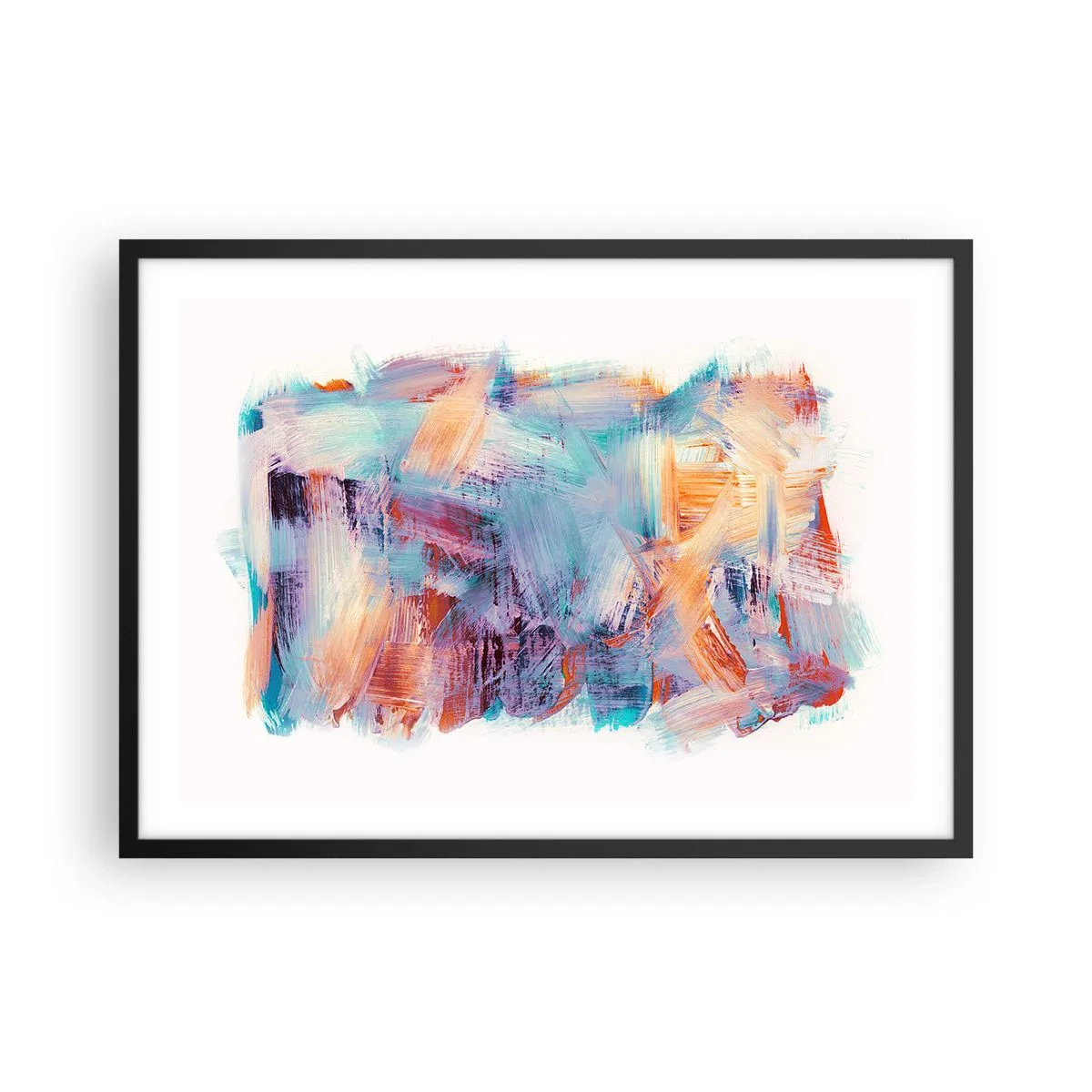 Plagát v čiernom ráme - Farebný neporiadok - 70x50 cm