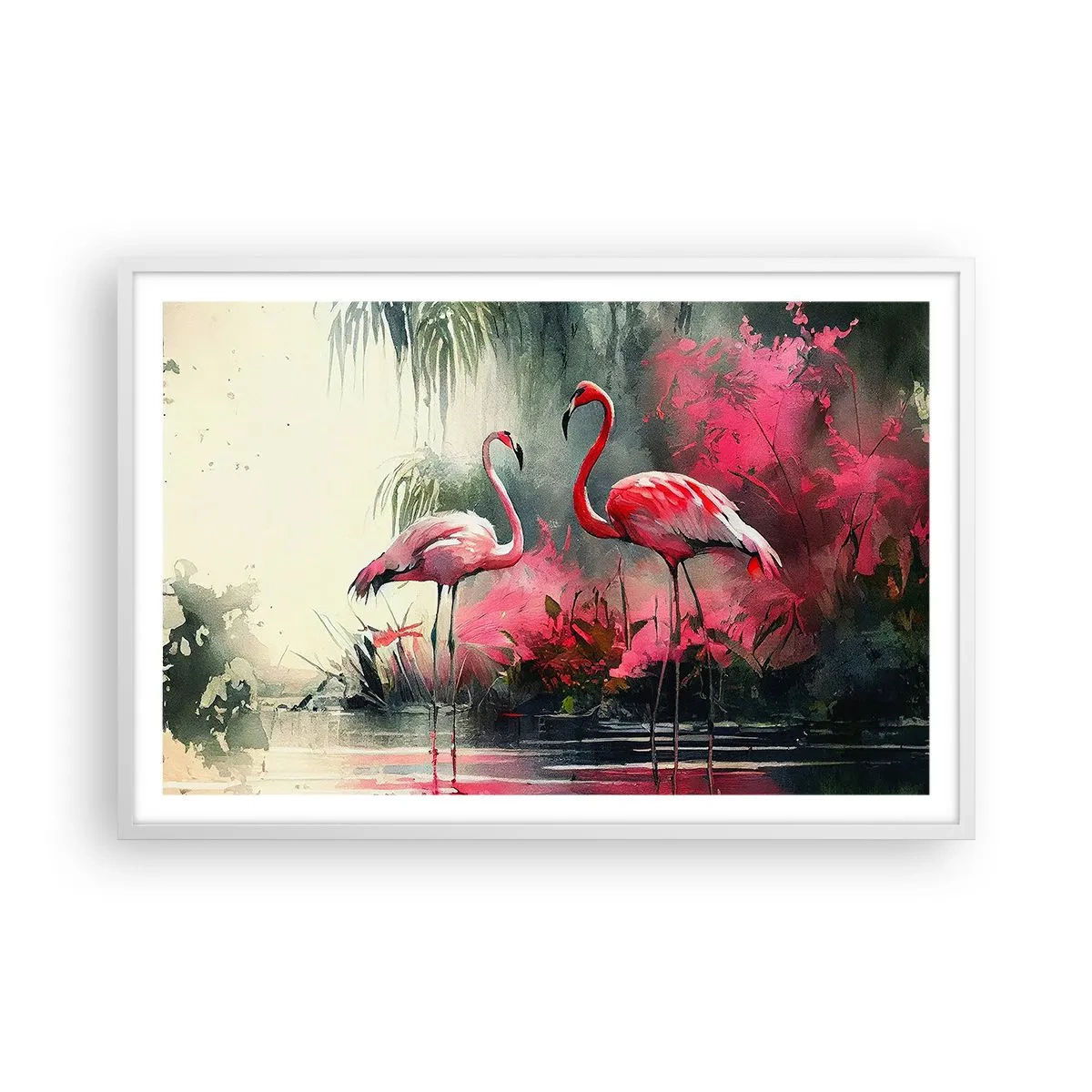 Plagát v bielom ráme - Hodiny prírodného kúzla - 91x61 cm