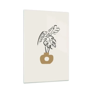 Obraz na skle - Monstera – ozdoba pre domácnosť - 70x100 cm