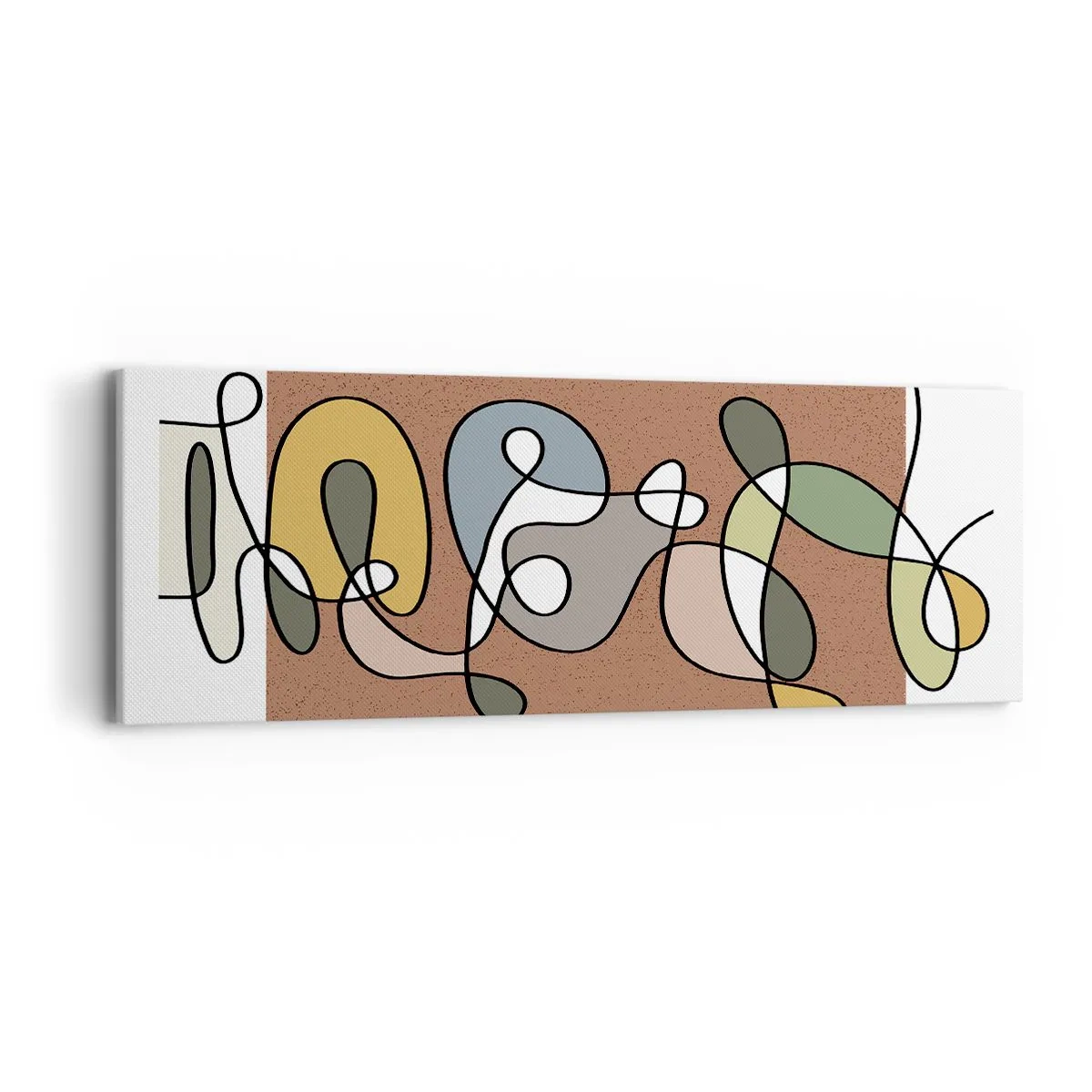 Obraz na plátne - Abstrakcia, ktorá stojí za úsmev - 90x30 cm