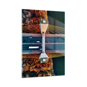 Obraz na skle - Za vodami, za lesmi - 50x70 cm