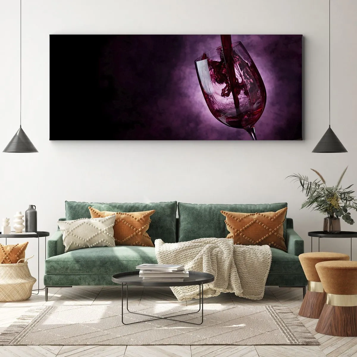 Obraz na plátne - Šarlát? Karmín? Nie, rubín. - 100x40 cm