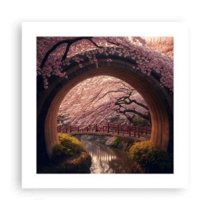 Plagát - Japonská jar - 40x40 cm
