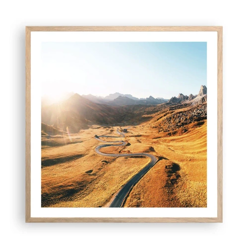 Plagát v ráme zo svetlého duba - V zlatom údolí - 60x60 cm