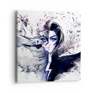 Obraz na plátne - Démonická a krásna - 40x40 cm