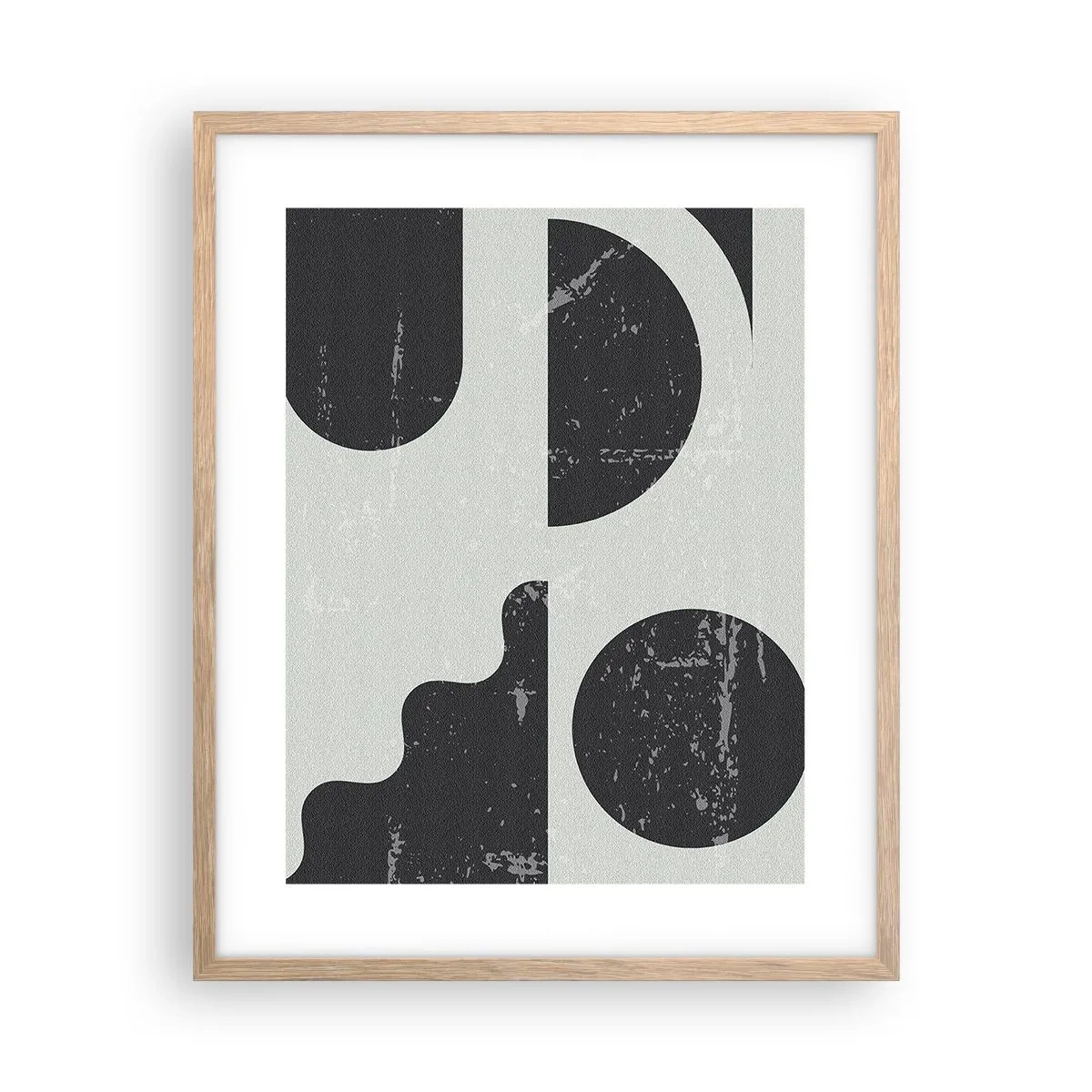 Plagát v ráme zo svetlého duba - Kompozícia nad a pod - 40x50 cm