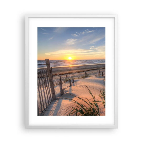 Plagát v bielom ráme - Odlesk a tieň vetra - 40x50 cm