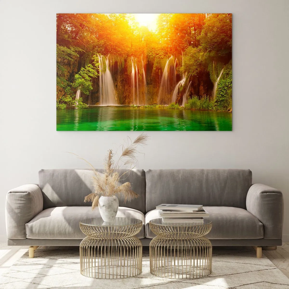 Obraz na skle - Na slnku a v tieni - 100x70 cm