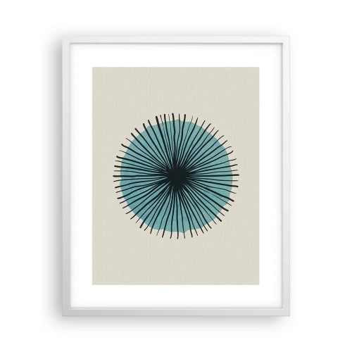 Plagát v bielom ráme - Žiariaca modrá - 40x50 cm