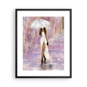Plagát v čiernom ráme - V ľaliovom daždi - 40x50 cm