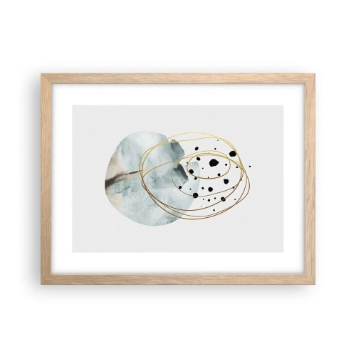 Plagát v ráme zo svetlého duba - V objatí priestoru - 40x30 cm