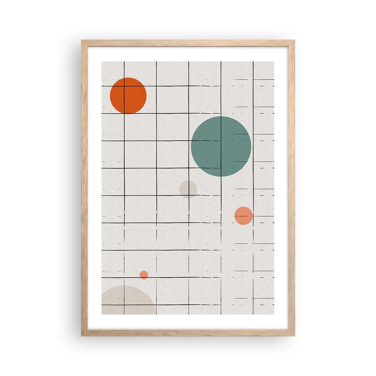 Plagát v ráme zo svetlého duba - Uväznené. My alebo ony? - 50x70 cm