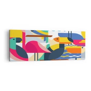 Obraz na plátne - Vtáčia párty - 140x50 cm