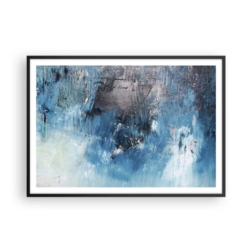 Plagát v čiernom ráme - Rapsódia v modrom - 100x70 cm