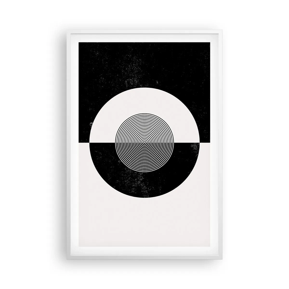 Plagát v bielom ráme - Harmónia v čiernej a bielej - 61x91 cm