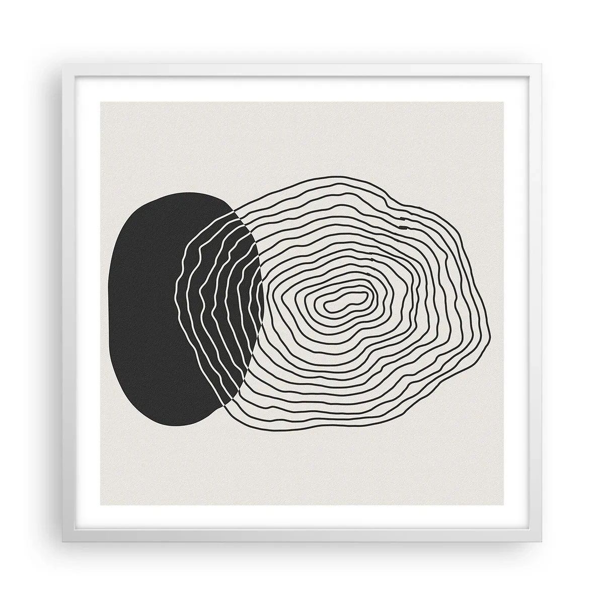 Plagát v bielom ráme - Trvanie a kmitanie - 60x60 cm