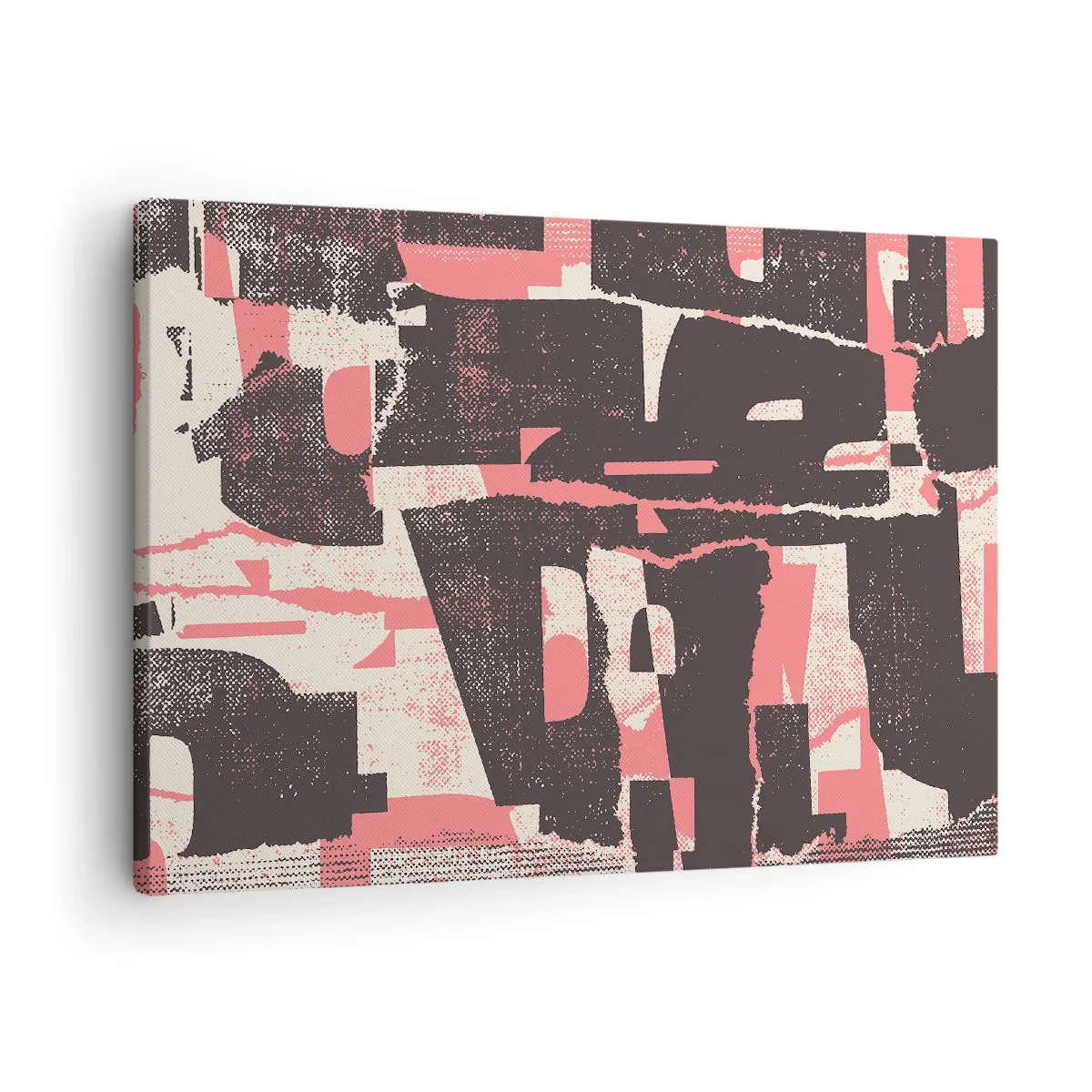 Obraz na plátne - Abstraktná kompozícia v odtieňoch ružovej a hnedej. - 70x50cm - Celý tento zhon - Moderná nástenná dekorácia do obývacej izby a spálne ARTTOR