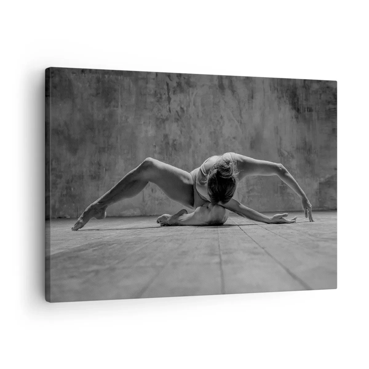 Obraz na plátne - Tanečník v umeleckej póze - 70x50cm - Nájdená symetria - Moderná nástenná dekorácia do obývacej izby a spálne ARTTOR