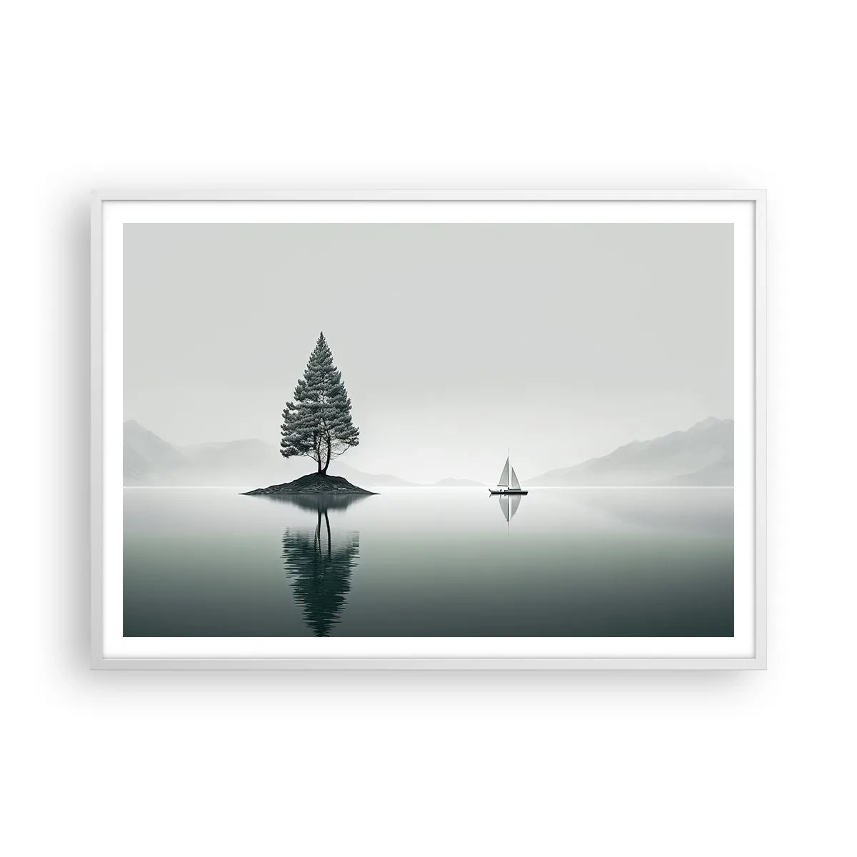 Plagát v bielom ráme - Snívanie - 100x70 cm