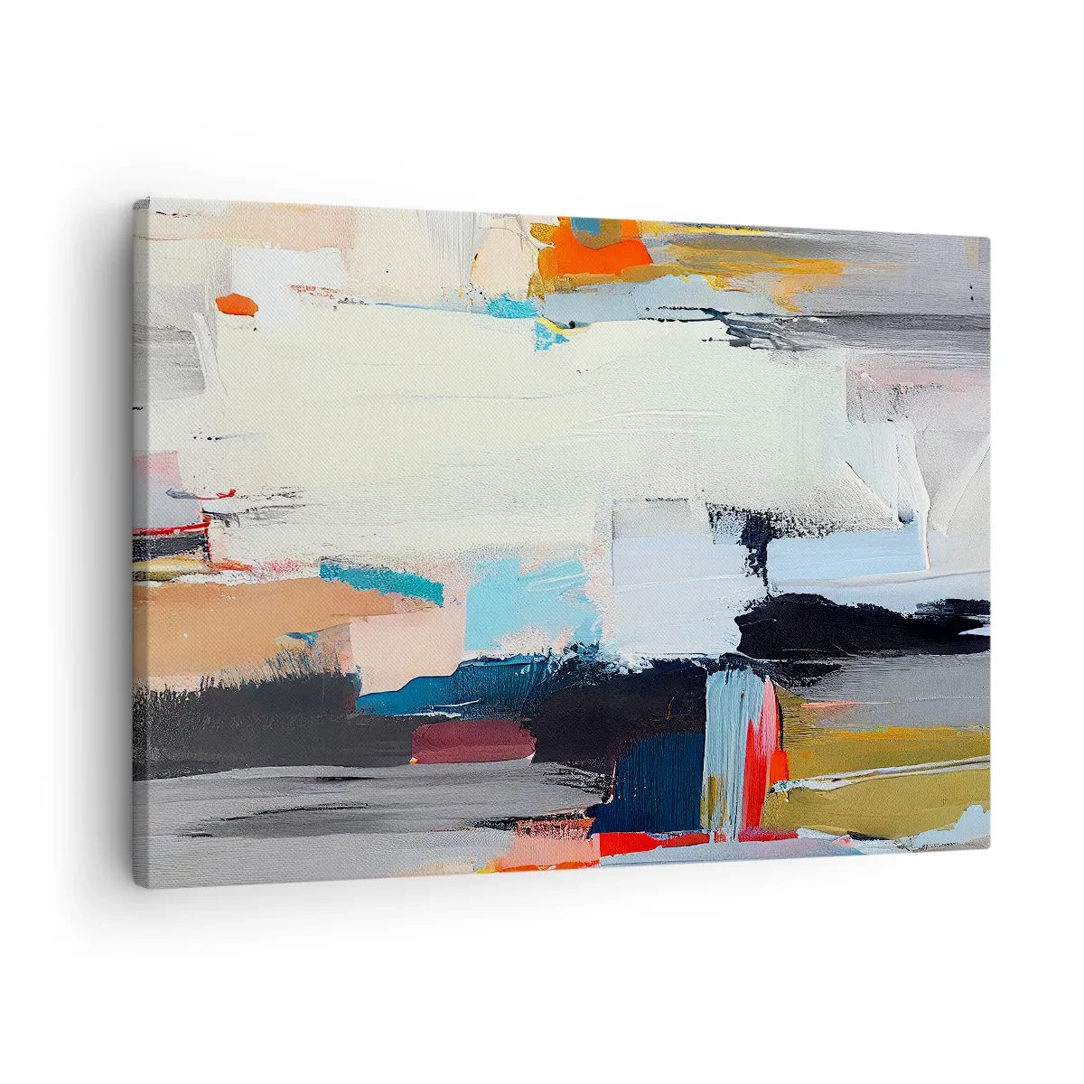 Obraz na plátne - Farebná abstrakcia s dynamickými ťahmi štetcom - 70x50cm - Nejaký spôsob? - Moderná nástenná dekorácia do obývacej izby a spálne ARTTOR