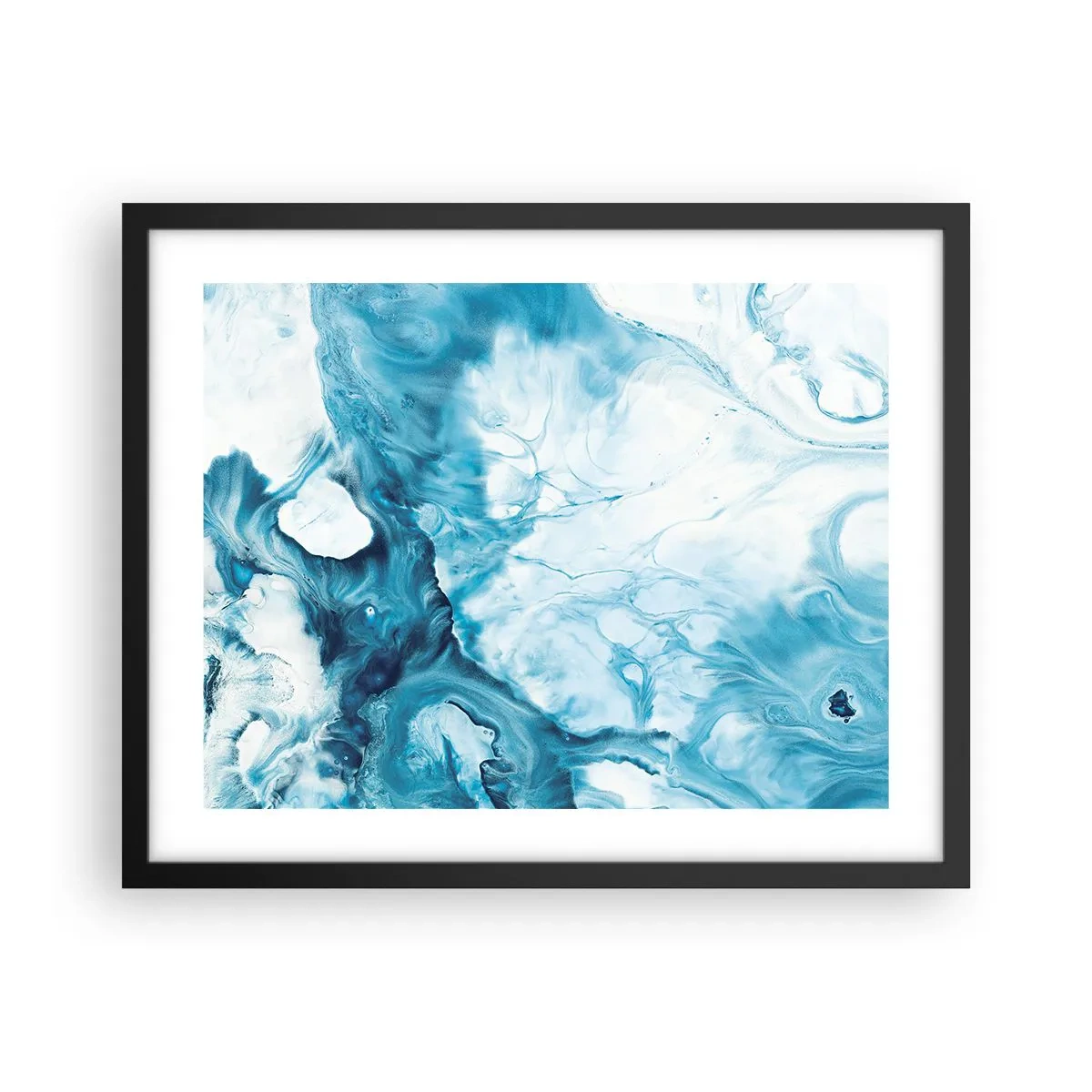 Plagát v čiernom ráme - Modrý koncert - 50x40 cm