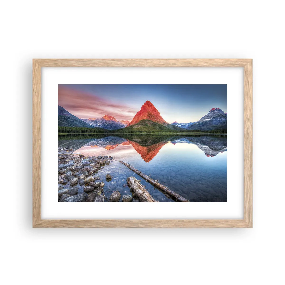 Plagát v ráme zo svetlého duba - Teplo a chlad - 40x30 cm