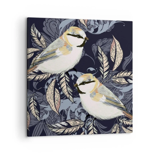 Obraz na plátne - Žltomodrá pieseň - 50x50 cm