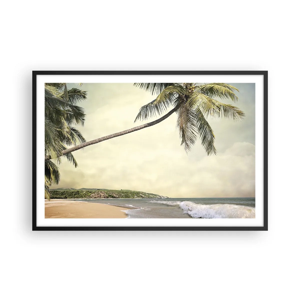 Plagát v čiernom ráme - Tropický sen - 91x61 cm