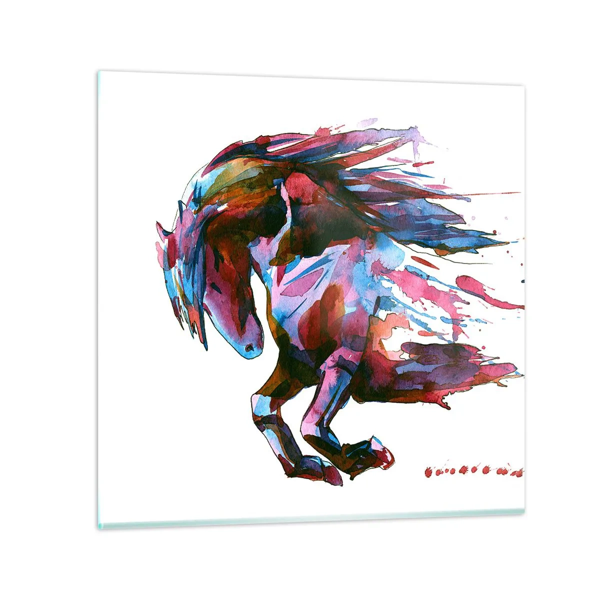 Obraz na skle - Nadšenie - 50x50 cm