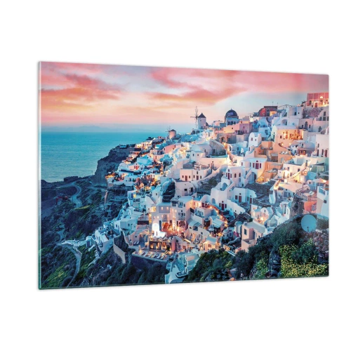 Obraz na skle - Tvoja tučná grécka dovolenka - 120x80 cm
